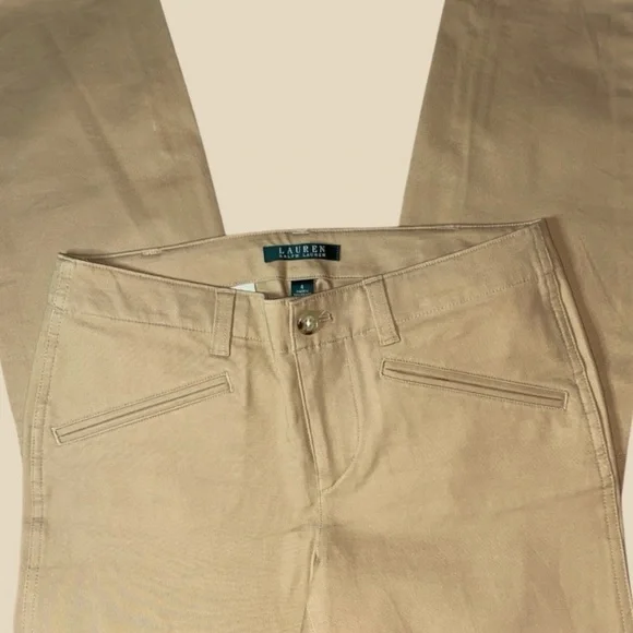NWOT LAUREN by RALPH LAUREN CLASSIC SKINNY CROPPED W/ZIPPER PANTS•S/4 - Picture 7 of 13